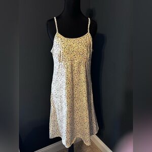 Prana White Dress with Multicolor Dots